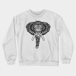 Elephant Mandala T-shirt Design Crewneck Sweatshirt